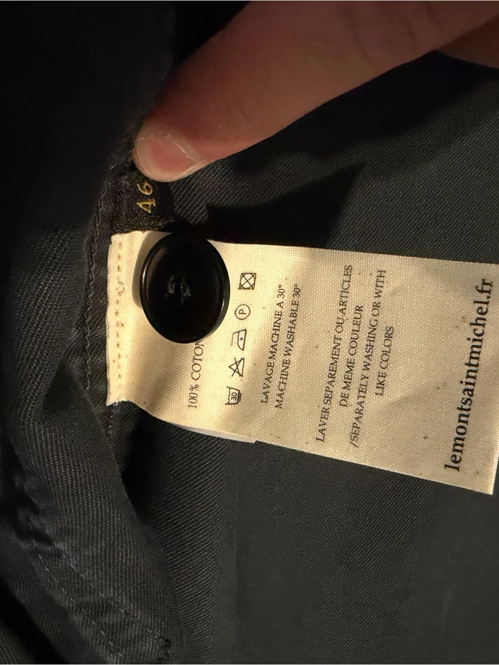 Le Mont St. Michel Vintage Washed Black Work Jacket